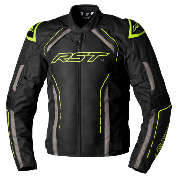 RST RST RST S1 CE Mens Textile Jacket Black/Fluo